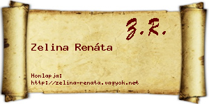 Zelina Renáta névjegykártya